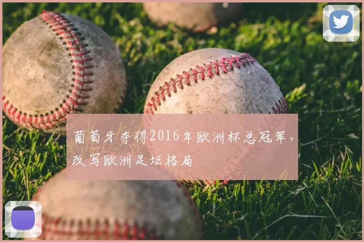 葡萄牙夺得2016年欧洲杯总冠军,改写欧洲足坛格局
